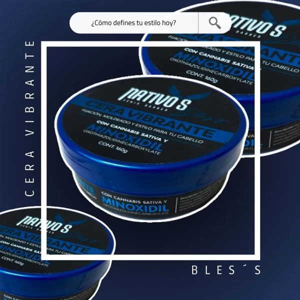 Cera Nativo´s Vibrante Bles´s con Minoxidil x160g